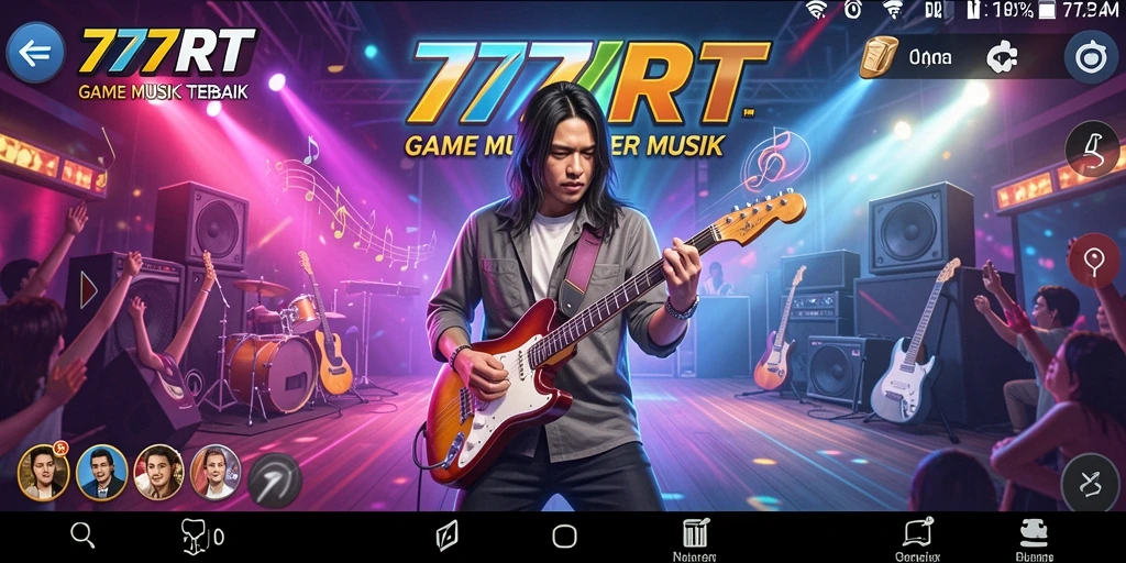 Tampilan gameplay yang seru dengan berbagai lagu hits.