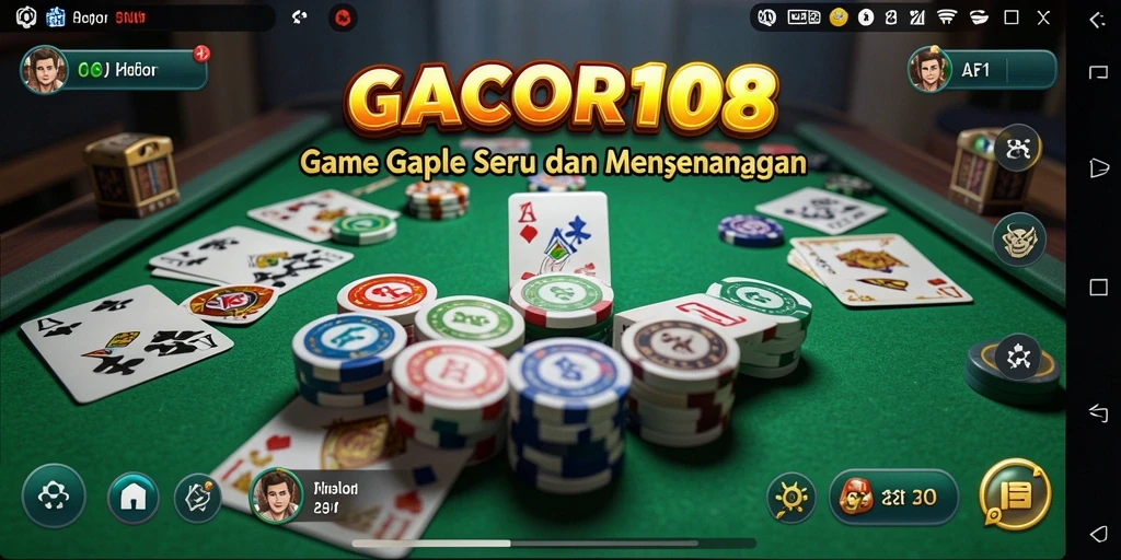 Tampilan gameplay GACOR108 yang seru dan interaktif.