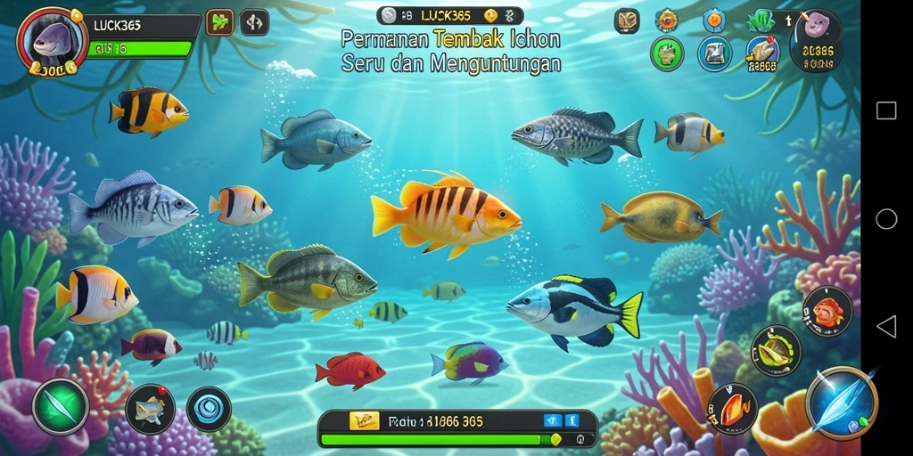 Gameplay menembak ikan yang seru dan menyenangkan di LUCK365.