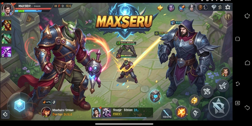 Tampilan gameplay MAXSERU yang menakjubkan dalam membangun kerajaan.