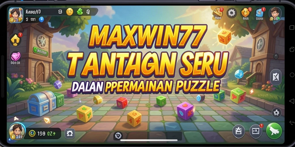 Screenshot gameplay MAXWIN77 menampilkan momen menegangkan saat menyelesaikan puzzle.