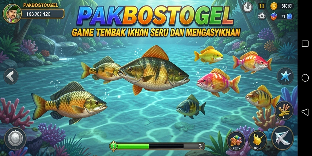 Tangkapan layar dari gameplay seru PAKBOSTOGEL Tembak Ikan.