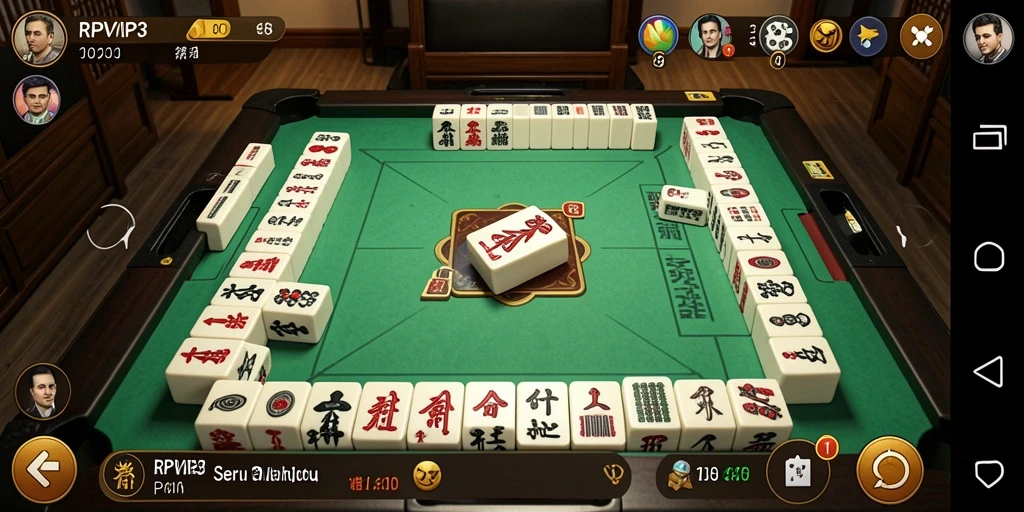 Tampilan utama RPVIP3 dengan gameplay Mahjong yang seru.