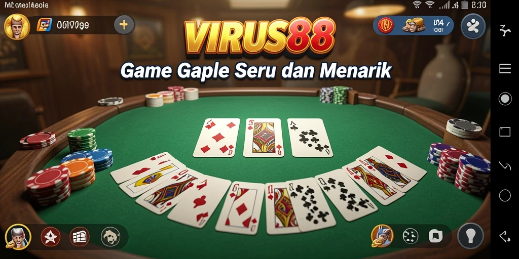 Tampilan gameplay seru dan interaktif dari VIRUS88.